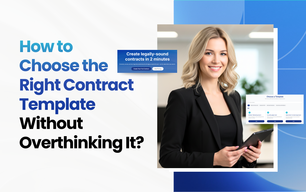 How to Choose the Right Contract Template Without Overthinking It